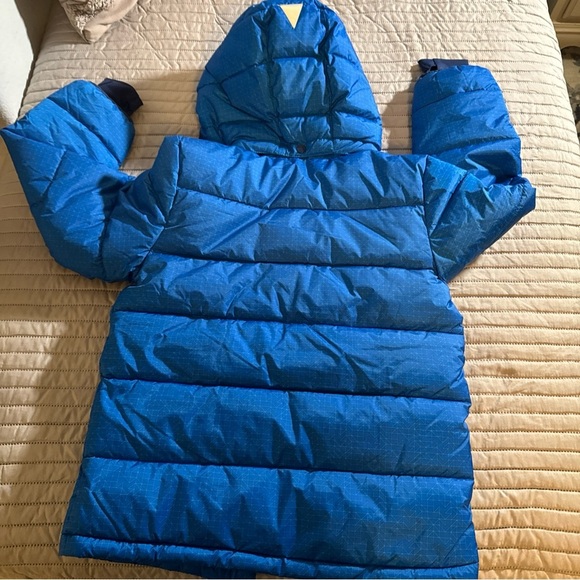 NWT H & M boys winter puffer ski jacket in blue size 10-11Y w/removable hood. - Picture 14 of 14